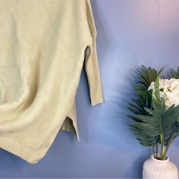 Lillusory Green Ribbed Knit Oversized Turtleneck Sweater - Picture 8 of 10